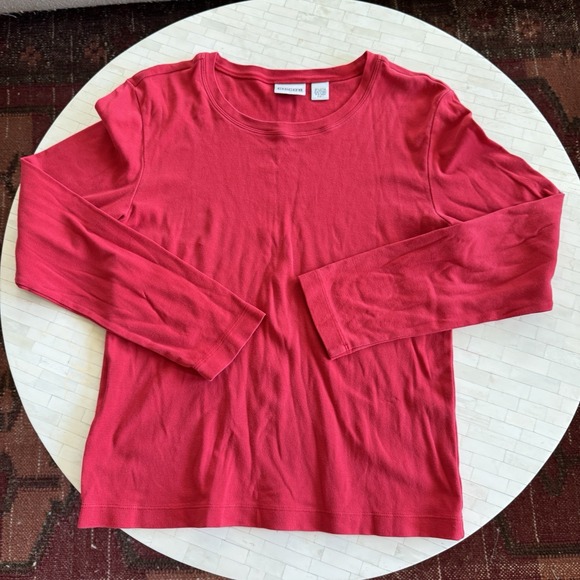 Vtg Chicos Lot Sz 1 Tops V-Neck Abstract Artsy Red Cotton Women M Basic Casual - Picture 9 of 12